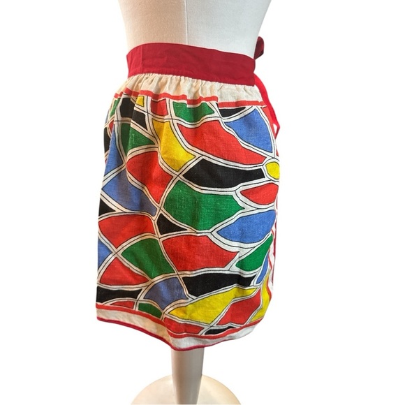Vintage geometric apron - Picture 2 of 5